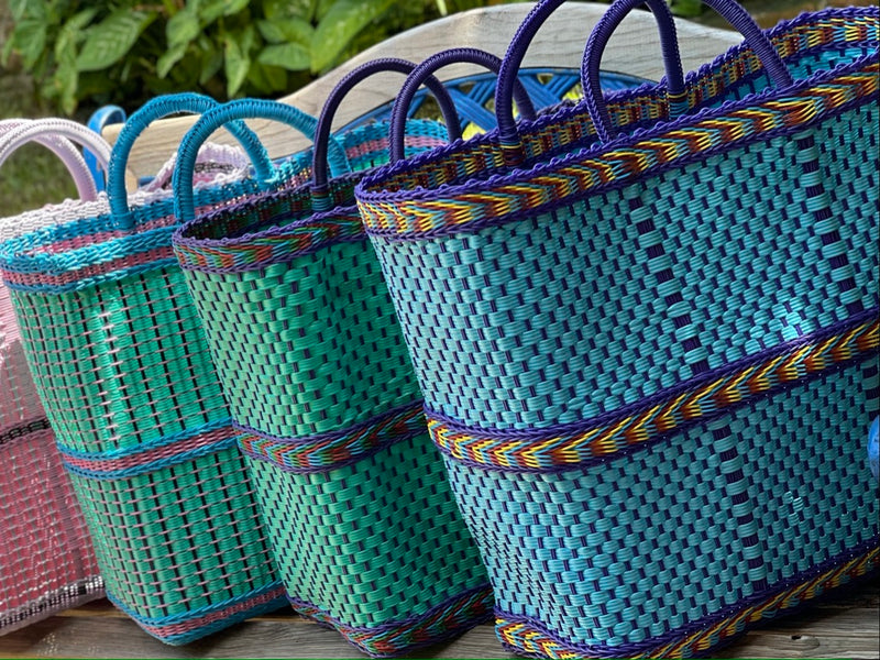 Woven plastic baskets sales